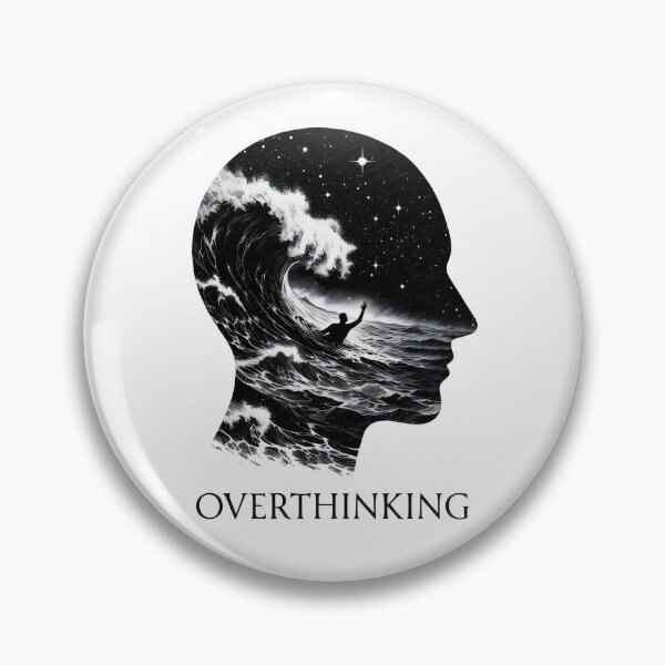 Item preview, Surreal Overthinking Art | Ocean Waves in Mind Silhouette  designed and sold by stylishdzign.