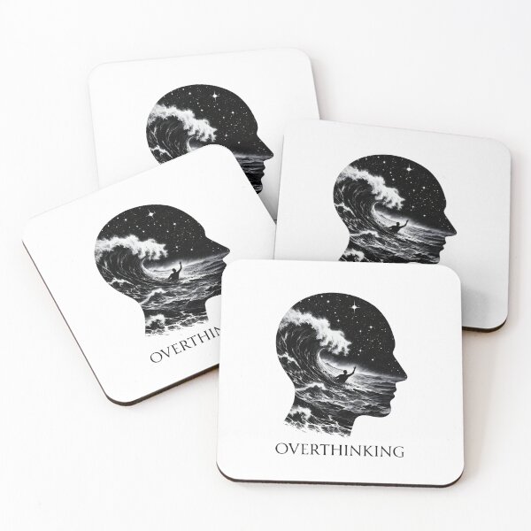Item preview, Surreal Overthinking Art | Ocean Waves in Mind Silhouette  designed and sold by stylishdzign.