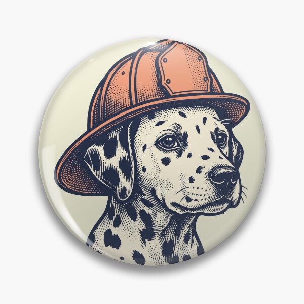 Item preview, Dalmatian Firefighter Dog - Vintage Fire Rescue Mascot designed and sold by Imaginationbeyond.