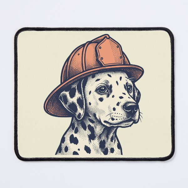 Item preview, Dalmatian Firefighter Dog - Vintage Fire Rescue Mascot designed and sold by Imaginationbeyond.