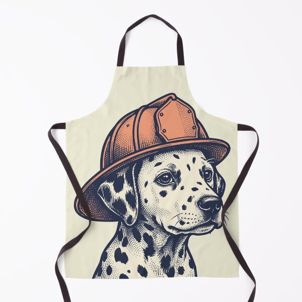Item preview, Dalmatian Firefighter Dog - Vintage Fire Rescue Mascot designed and sold by Imaginationbeyond.