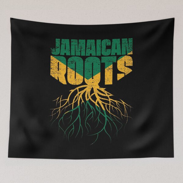 Item preview, Jamaican Roots Jamaica Heritage Flag designed and sold by GabbyKash.
