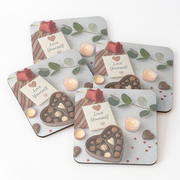 Item preview, Love Yourself Valentine Aesthetic | Self Love Chocolate & Candle Art designed and sold by A1MarketDesigne.