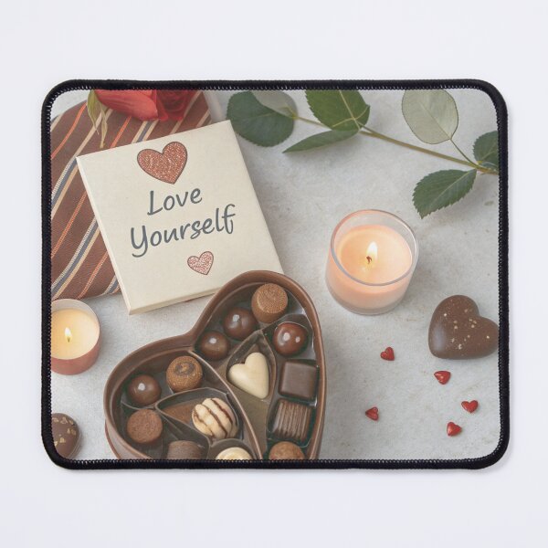 Item preview, Love Yourself Valentine Aesthetic | Self Love Chocolate & Candle Art designed and sold by A1MarketDesigne.