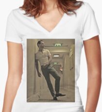 sexy Women's Fitted V-Neck T-Shirt