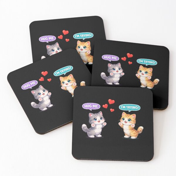 Item preview, Hug Me I'm Trying T-Rex Valentines Day Cute Cats designed and sold by faridman.