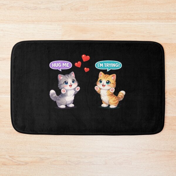 Item preview, Hug Me I'm Trying T-Rex Valentines Day Cute Cats designed and sold by faridman.