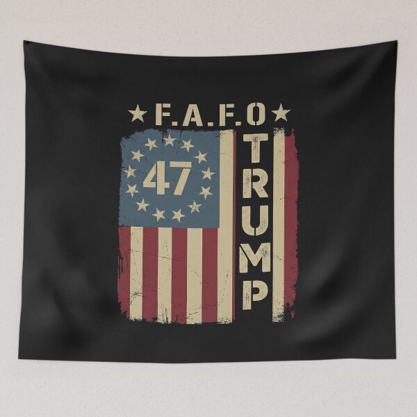 Item preview, Trump 47 FAFO Vintage Flag designed and sold by AdyKurniawan.