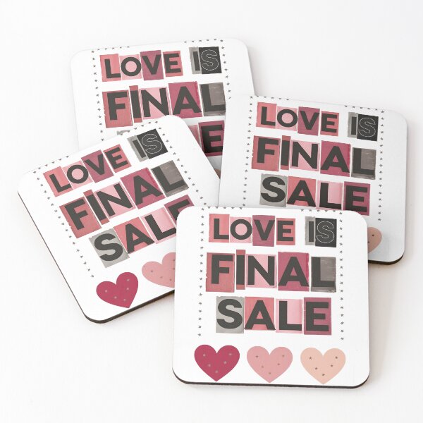 Item preview, Love Is Final Sale – Valentines Day Ransom Note Aesthetic Poster designed and sold by FestivityFinds.