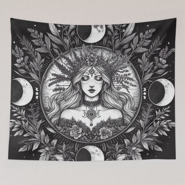 Item preview, Lunar Goddess Botanical Mandala designed and sold by Roberta Calabrese.
