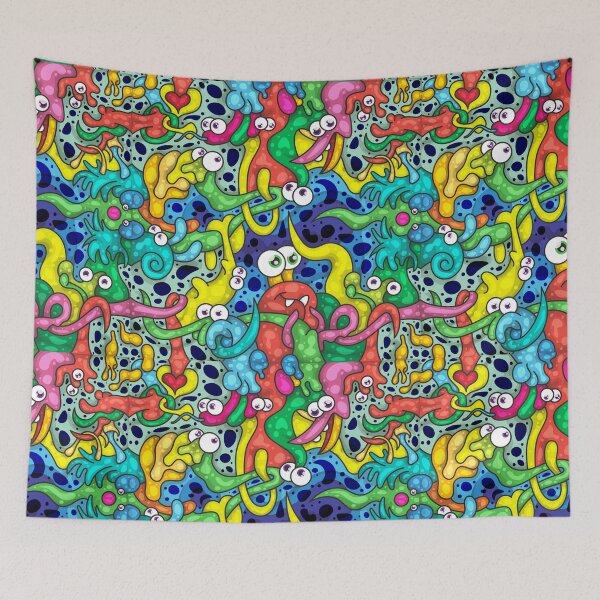 Item preview, Colorful Sketch #09 - Crabs and algae on the reef designed and sold by liquid-print.