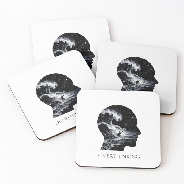Item preview, Surreal Overthinking Art | Ocean Waves in Mind Silhouette  designed and sold by stylishdzign.