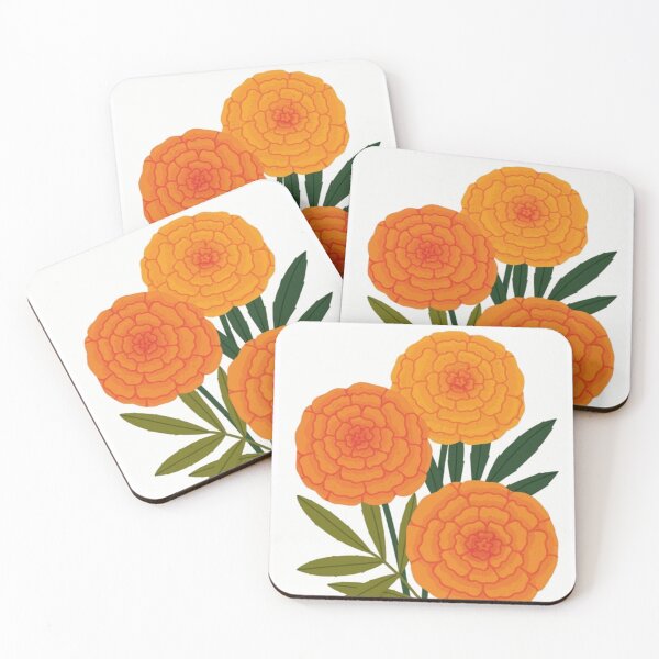 Item preview, Vibrant Marigold Bouquet - Minimalist Orange Marigold Flowers Illustration | Genda Phool Art designed and sold by Craft-Qasba .