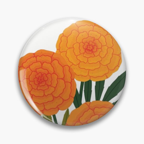 Item preview, Vibrant Marigold Bouquet - Minimalist Orange Marigold Flowers Illustration | Genda Phool Art designed and sold by Craft-Qasba .