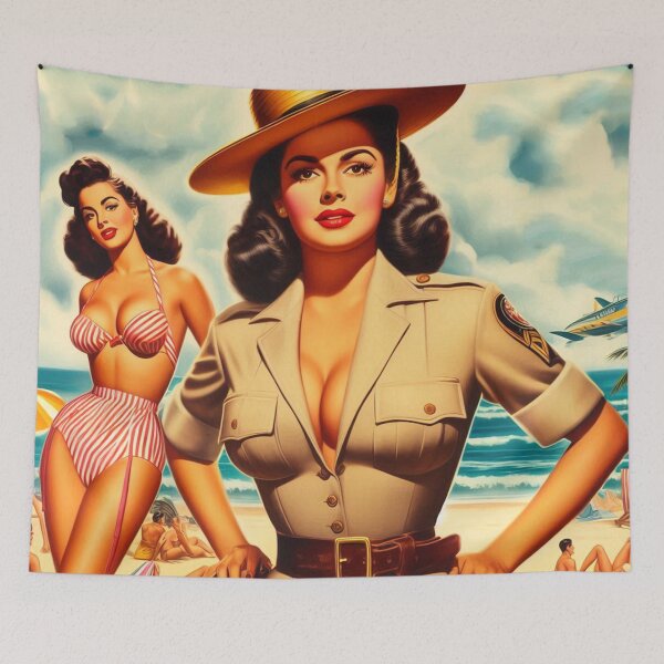Item preview, Vintage Police Pin Up designed and sold by PulpVintage.