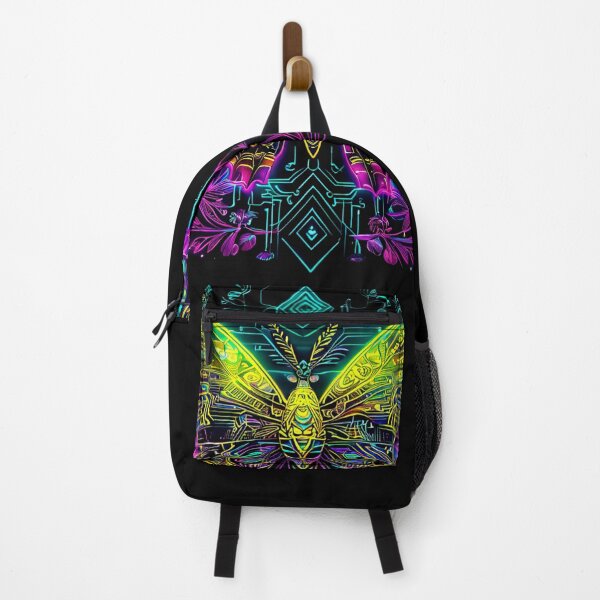 Item preview, Retro Cyberpunk Butterfly with Neon Lines – Futuristic Animal Art designed and sold by Naturalite19.