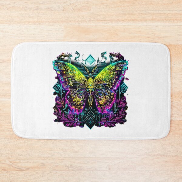 Item preview, Retro Cyberpunk Butterfly with Neon Lines – Futuristic Animal Art designed and sold by Naturalite19.