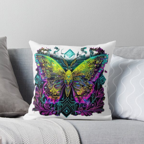 Item preview, Retro Cyberpunk Butterfly with Neon Lines – Futuristic Animal Art designed and sold by Naturalite19.