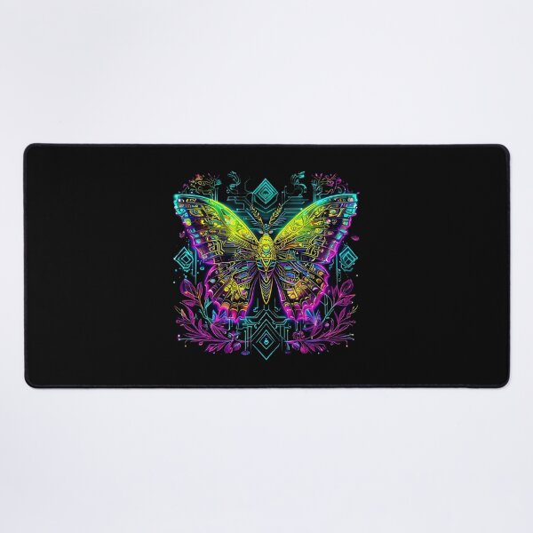 Item preview, Retro Cyberpunk Butterfly with Neon Lines – Futuristic Animal Art designed and sold by Naturalite19.