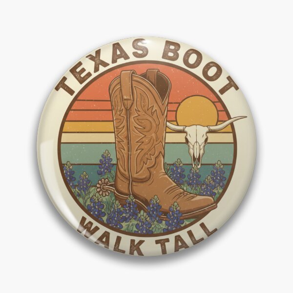 Item preview, Texas Cowboy Boot Vintage Badge  designed and sold by TexasFirst.