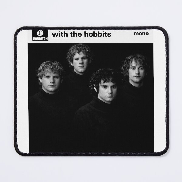 Item preview, With the Hobbits – Classic Black and White Album Cover Parody Art designed and sold by MovieBuffs3000.