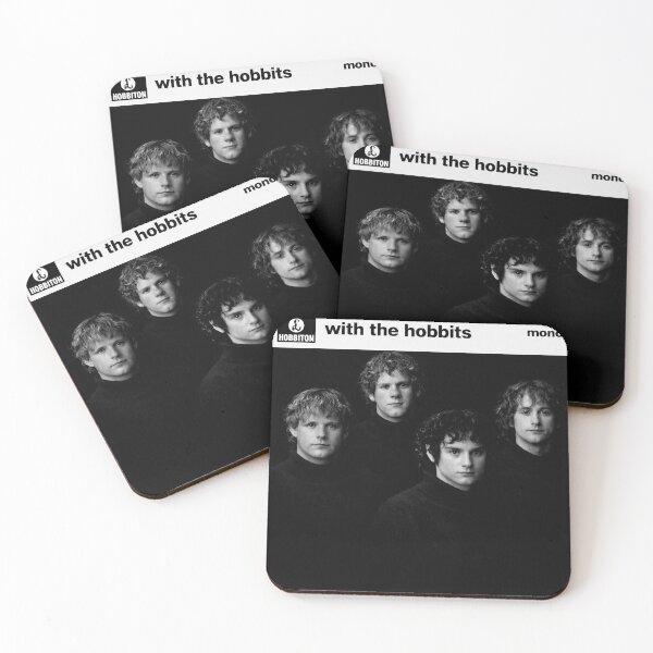 Item preview, With the Hobbits – Classic Black and White Album Cover Parody Art designed and sold by MovieBuffs3000.