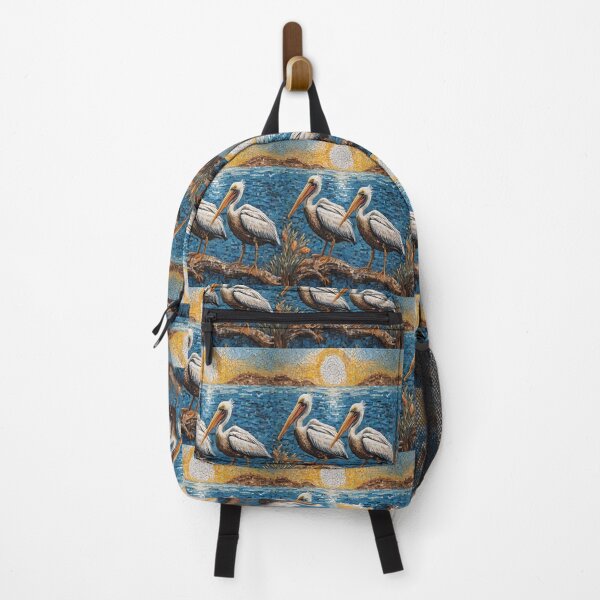 Item preview, Watchful Eyes: Pelican Sunshine At The Beach Mosaic Art designed and sold by A-Work-Of-Art.