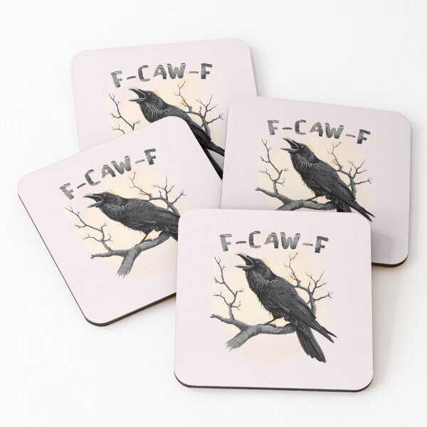 Item preview, F-Caw-F Raven Pun  Gothic Crow  designed and sold by jimsteven.
