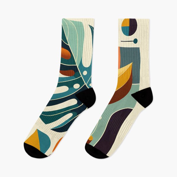 Item preview, Geometric Monstera Leaf Abstract Botanical designed and sold by InkSmithery.