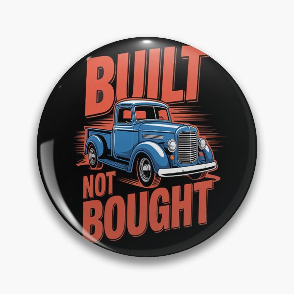 Item preview, Built Not Bought . Red Letters with Blue Truck designed and sold by kakashinn.
