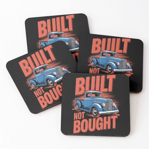 Item preview, Built Not Bought . Red Letters with Blue Truck designed and sold by kakashinn.