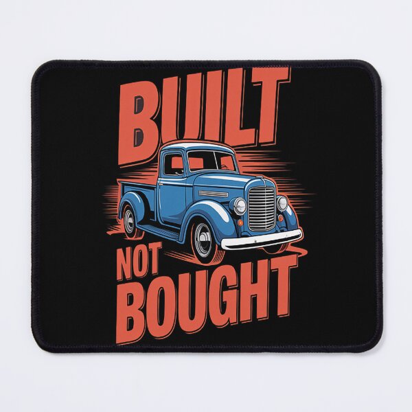 Item preview, Built Not Bought . Red Letters with Blue Truck designed and sold by kakashinn.