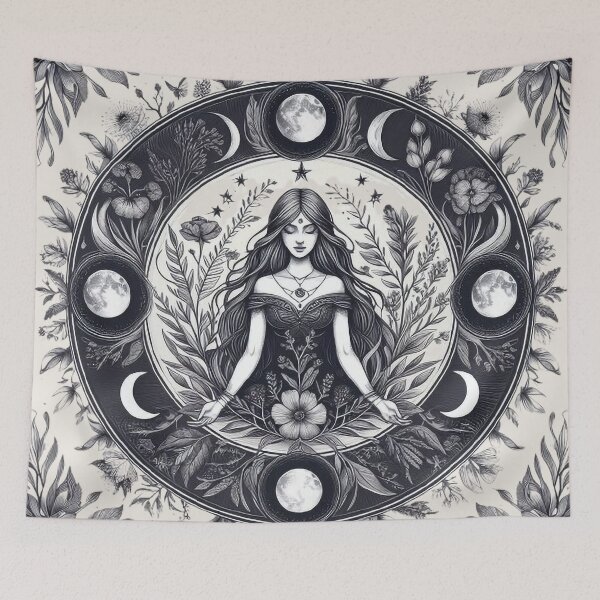 Item preview, Lunar Goddess Botanical Mandala designed and sold by Roberta Calabrese.