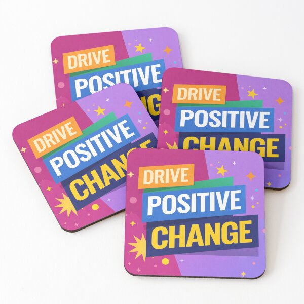 Item preview, Drive Positive Change – Motivational Typography Design designed and sold by Dogandesighn.