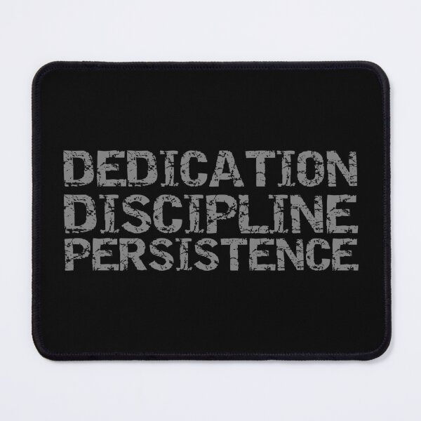 Item preview, Dedication Discipline Persistence – Minimalist Motivational Typography Design designed and sold by One-True-North.