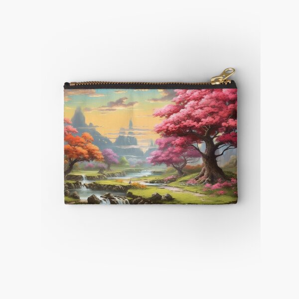Item preview, Spring River Bloom - Floral Riverside Landscape Art designed and sold by AetherVibes.