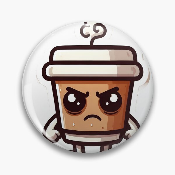 Item preview, Kawaii Angry Coffee Cup - Morning Humor designed and sold by Light & Canvas.