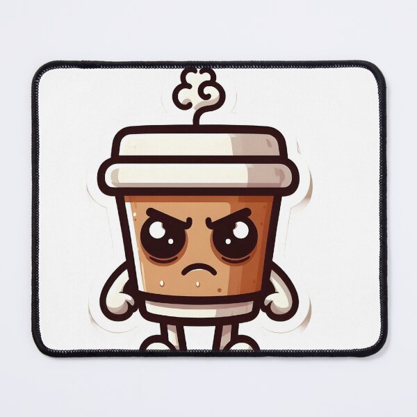 Item preview, Kawaii Angry Coffee Cup - Morning Humor designed and sold by Light & Canvas.