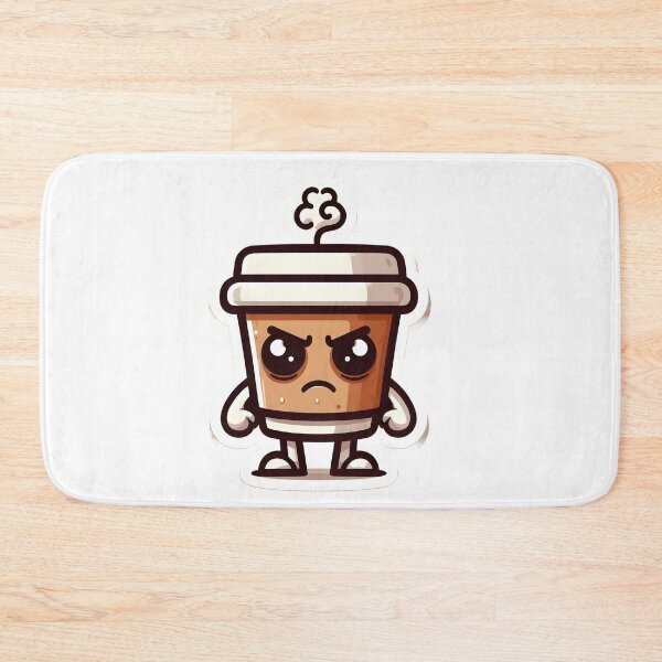 Item preview, Kawaii Angry Coffee Cup - Morning Humor designed and sold by Light & Canvas.