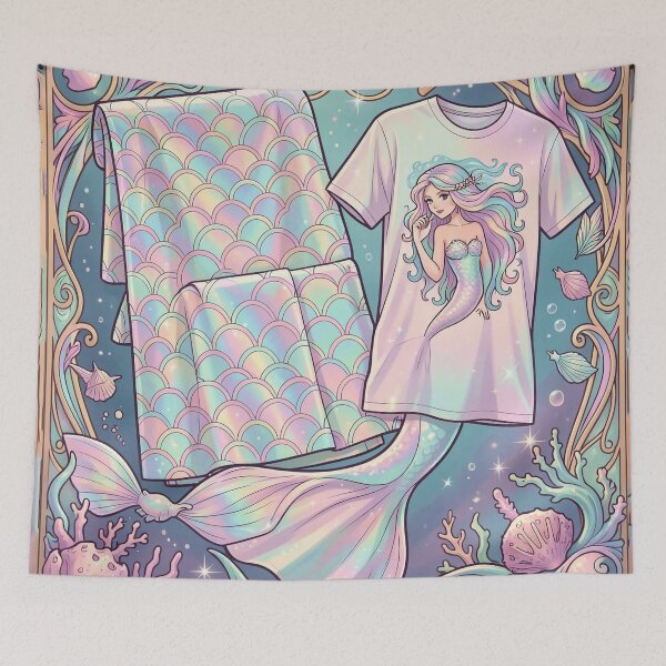 Item preview, Mermaidcore Aesthetic – Iridescent Ocean Design designed and sold by Thompika.