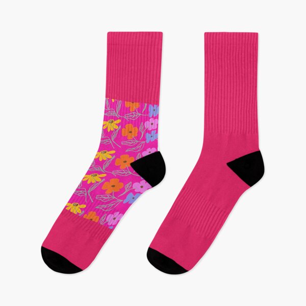 Item preview, Electric Meadow Pink Wildflower Pattern designed and sold by Tinaartth .