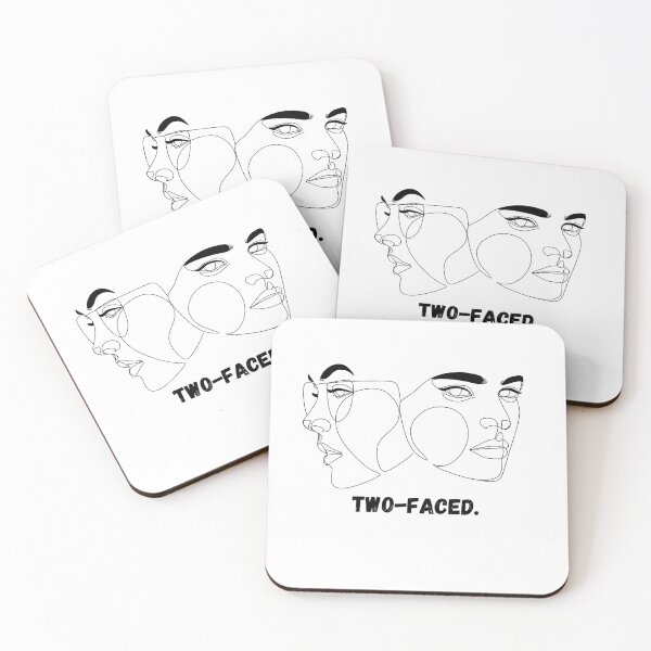 Item preview, Two Faced One Line Drawing Minimalist Surreal Face Art designed and sold by LoraDesign98.
