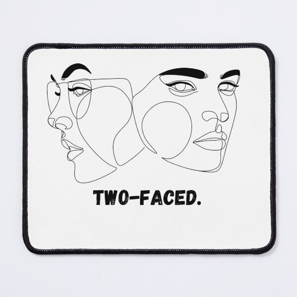 Item preview, Two Faced One Line Drawing Minimalist Surreal Face Art designed and sold by LoraDesign98.