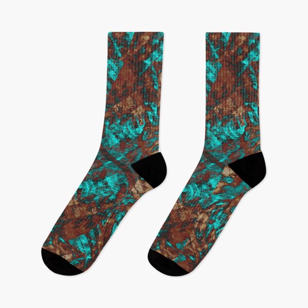 Item preview, Abstract Grunge Scratch Textures Turquoise Rust Brown Tan designed and sold by jocelynsart.