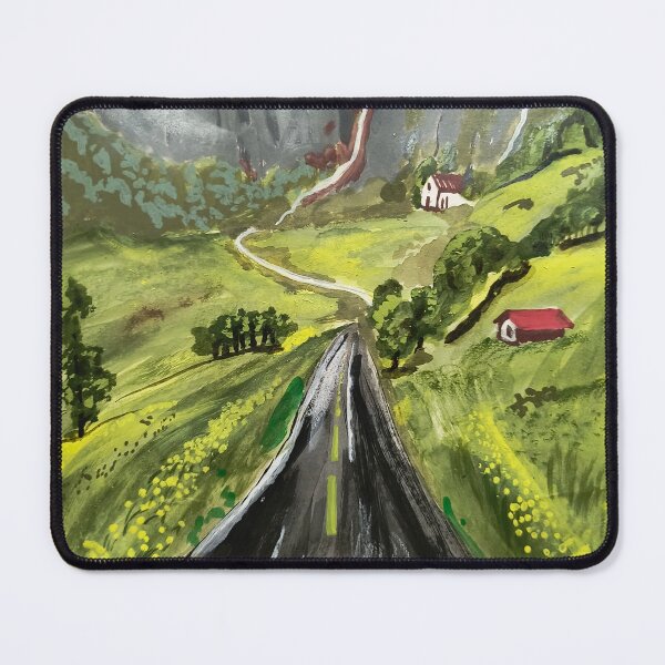 Item preview, Lush Green Valley with Distant Peak Waterfalls designed and sold by PratikJoshi.