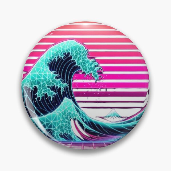 Item preview, Vaporwave Great Wave - Retro 80s Japanese Aesthetic designed and sold by RetroRascalStudio.