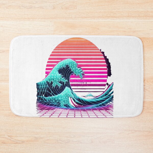 Item preview, Vaporwave Great Wave - Retro 80s Japanese Aesthetic designed and sold by RetroRascalStudio.
