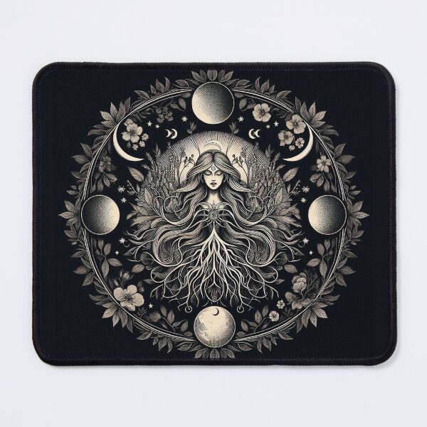 Item preview, Lunar Goddess Botanical Mandala designed and sold by Roberta Calabrese.