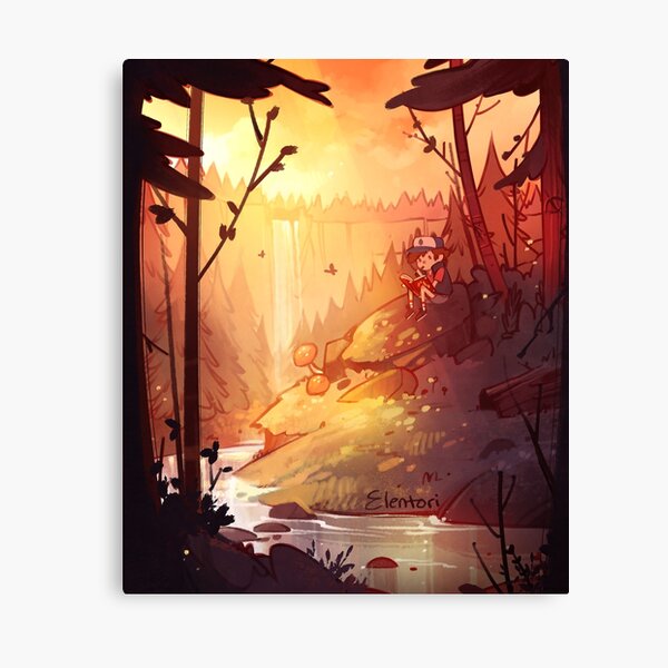 By the Falls Canvas Print