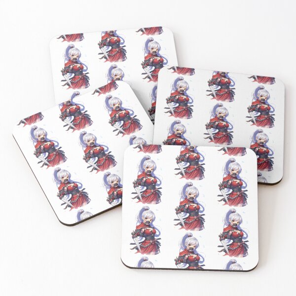 Item preview, Anime Samurai Warrior Red – Light Blue Hair, Katana & Armor (Watercolor) designed and sold by Kallandra.